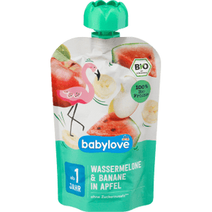 Quetschie Wassermelone & Banane in Apfel ab 1 Jahr, 100 g Quetschie by BabyLove – Available at VivaVoss
