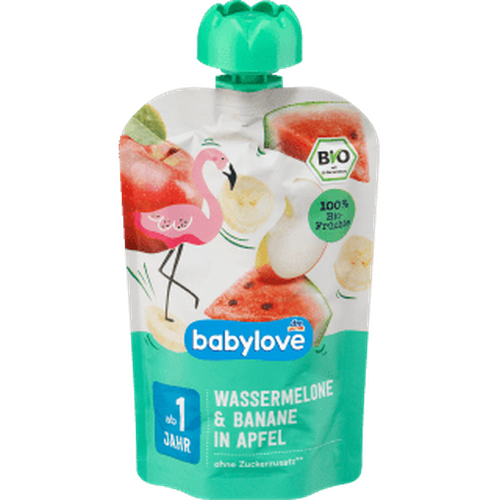 Quetschie Wassermelone & Banane in Apfel ab 1 Jahr, 100 g Quetschie by BabyLove – Available at VivaVoss