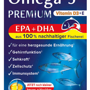 Capsules d'huile de poisson Premium Oméga-3 90 pcs, 79 g