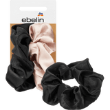 Scrunchies Satin - Optik rosé & schwarz, 2 St - VivaVoss