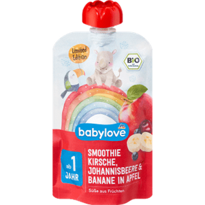 Smoothie (Apfel, Banane, Kirsche, Johannisbeere), 100 g by BabyLove – Available at VivaVoss