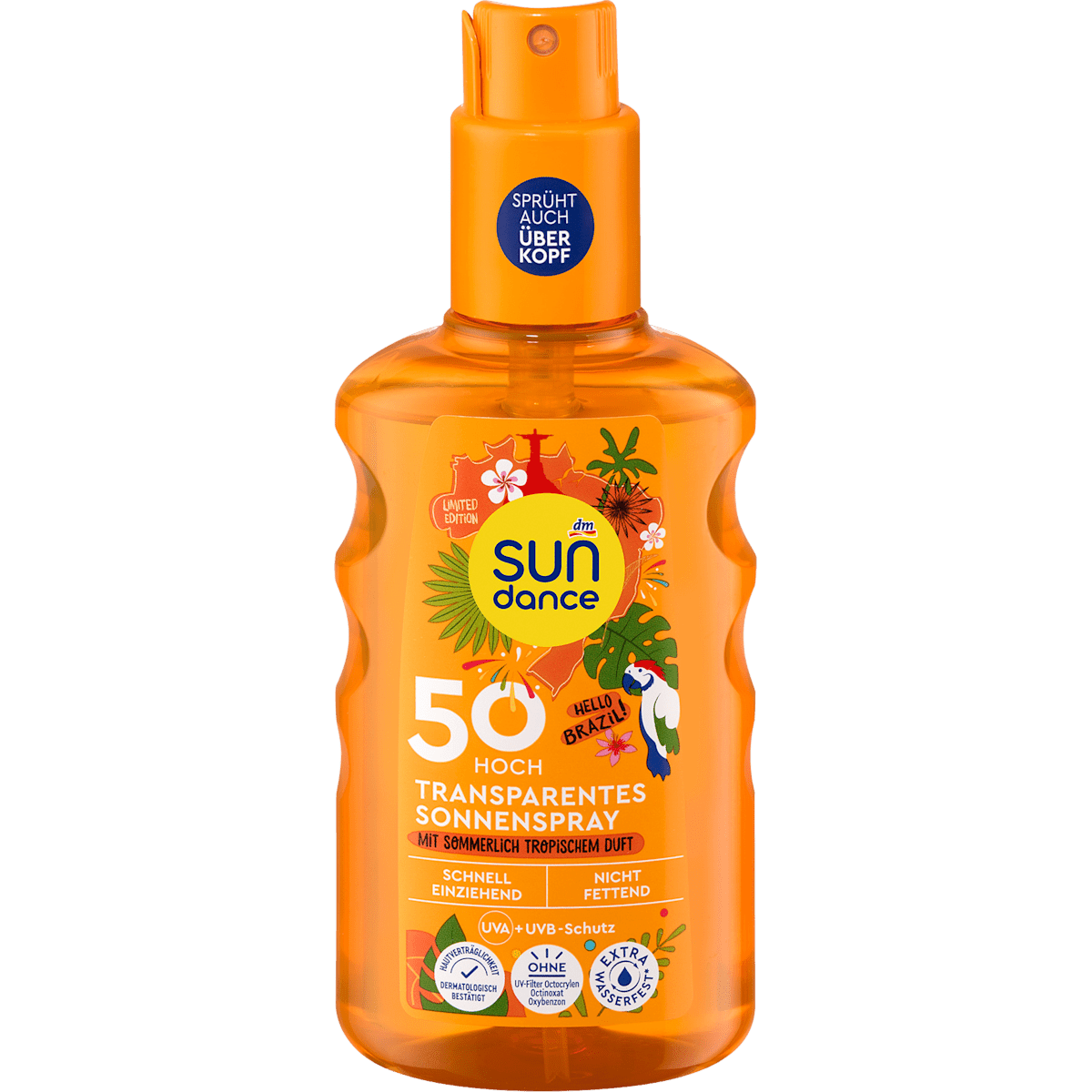 SUNDANCE Sonnenspray transparent hello brazil! LSF 50, 200 ml