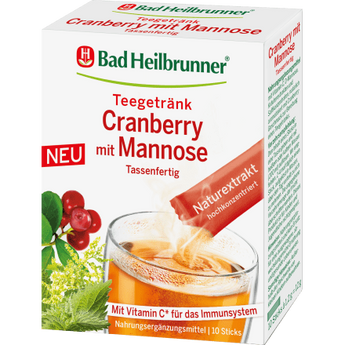 Teegetränk Cranberry mit Mannose (10 Stück), 12 g - VivaVoss