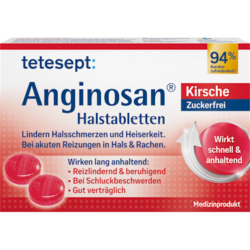 Anginosan Cherry Sugar-Free Throat Lozenges, 20 tablets by