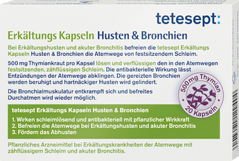 Erkältungskapseln Husten & Bronchien tetesept