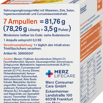 Immun aktiv Ingwer Kurkuma Trinkampullen 7 St tetesept