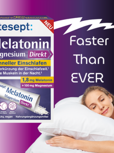Tetesept Melatonin Magnesium Direkt Sticks – German sleep & relaxation supplement | VivaVoss