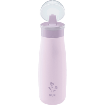 Trinkhalmflasche Edelstahl Mini - Me flieder, 500ml, 1 St - VivaVoss
