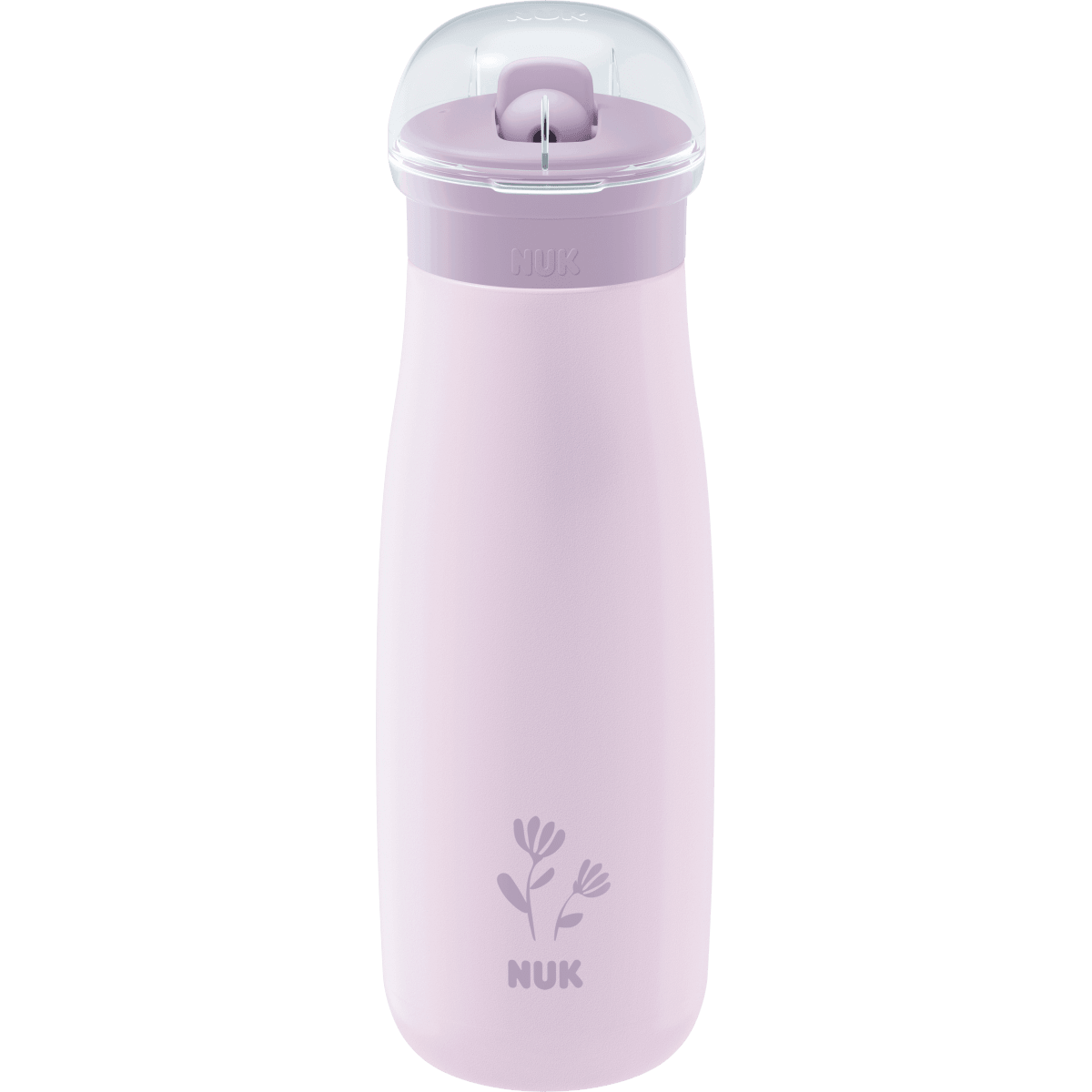 Trinkhalmflasche Edelstahl Mini - Me flieder, 500ml, 1 St - VivaVoss