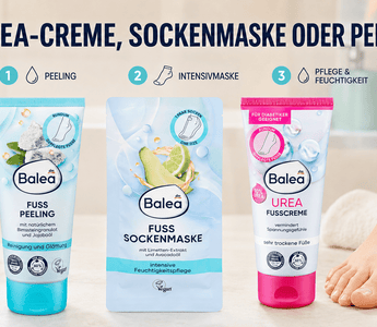 Balea Fußpflege im Vergleich: Fußpeeling, Sockenmaske und 10 % Urea-Fußcreme