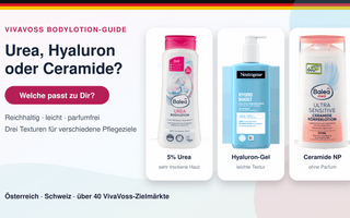 Bodylotion-Vergleich mit Balea 5 Prozent Urea, Neutrogena Hydro Boost Hyaluron-Gel und Balea med Ultra Sensitive Ceramide