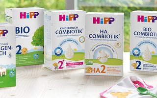 EU-Bio-Zertifizierungssiegel auf Hipp HA2 Folgemilchdose – geprüfte Bioqualität