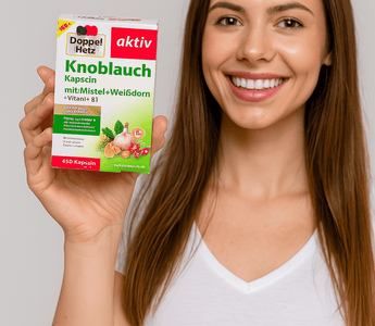 Doppelherz Knoblauch-Kapseln mit Mistel, Weißdorn & B1 – Vitalität & Herzschutz aus Deutschland - VivaVoss