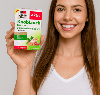 Doppelherz Knoblauch-Kapseln mit Mistel, Weißdorn & B1 – Vitalität & Herzschutz aus Deutschland - VivaVoss