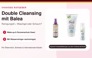 Balea Reinigungsöl, Balea med Waschgel und Reinigungsschaum für eine Double-Cleansing-Routine
