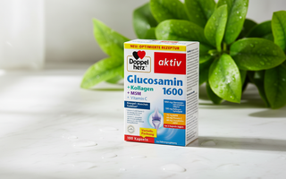 Doppelherz Glucosamin 1600 + Kollagen + MSM + Vitamin C Kapseln – Gelenk- und Knorpelunterstützung