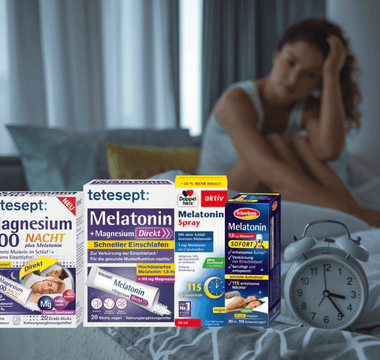tetesept Melatonin Magnesium Direkt Sticks – sugar-free berry flavor sleep aid with 1.8mg melatonin, ideal for jet lag and faster sleep