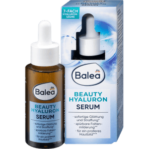Balea Beauty Hyaluron Serum 7-fach 30 ml – Feuchtigkeitsserum mit 7 Hyaluronarten für trockene und dehydrierte Haut