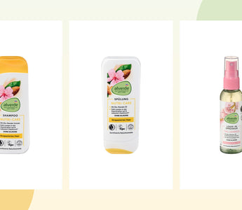 alverde Nutri Care Shampoo, Spülung und Leave-in für strapazierte Haarlängen