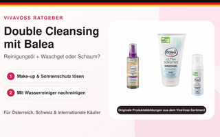 Balea Reinigungsöl, Balea med Waschgel und Reinigungsschaum für eine Double-Cleansing-Routine