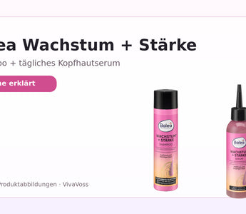 Balea Professional Wachstum + Stärke Shampoo und Serum als zweistufige Haarpflegeroutine