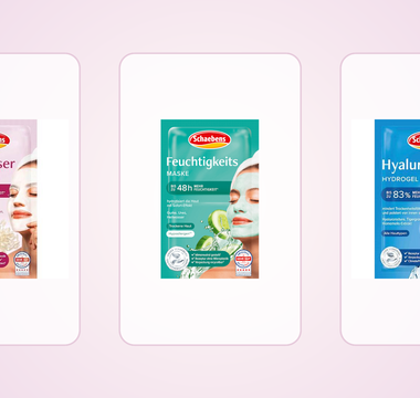 Schaebens Gesichtsmaske als Tuch, Creme und Hydrogel im Vergleich