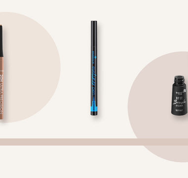 Kajalstift, Filzstift-Eyeliner und flüssiger Pinsel-Eyeliner im Vergleich