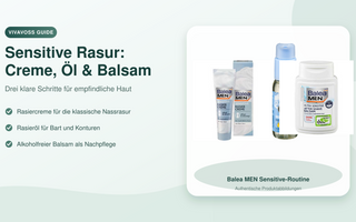 Balea MEN Sensitive Rasur mit Rasiercreme, Rasieröl und Ultra Sensitive After Shave Balsam