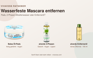 Balea Augenpads sowie alverde Zwei-Phasen-Mizellenwasser und Make-up-Entferneröl im Vergleich