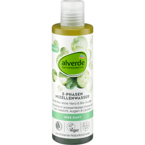 2 - Phasen Mizellenwasser Bio - Aloe Vera Bio - Gurke, 200 ml Gesichtsreinigung by alverde NATURKOSMETIK – Available at VivaVoss