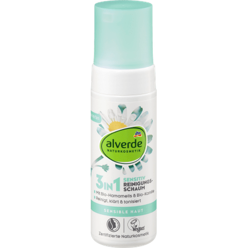 3in1 Reinigungsschaum Sensitiv, 150 ml Balea, alverde NATURKOSMETIK, Reinigungsschaum, Sensitiv, by alverde NATURKOSMETIK – Available at VivaVoss