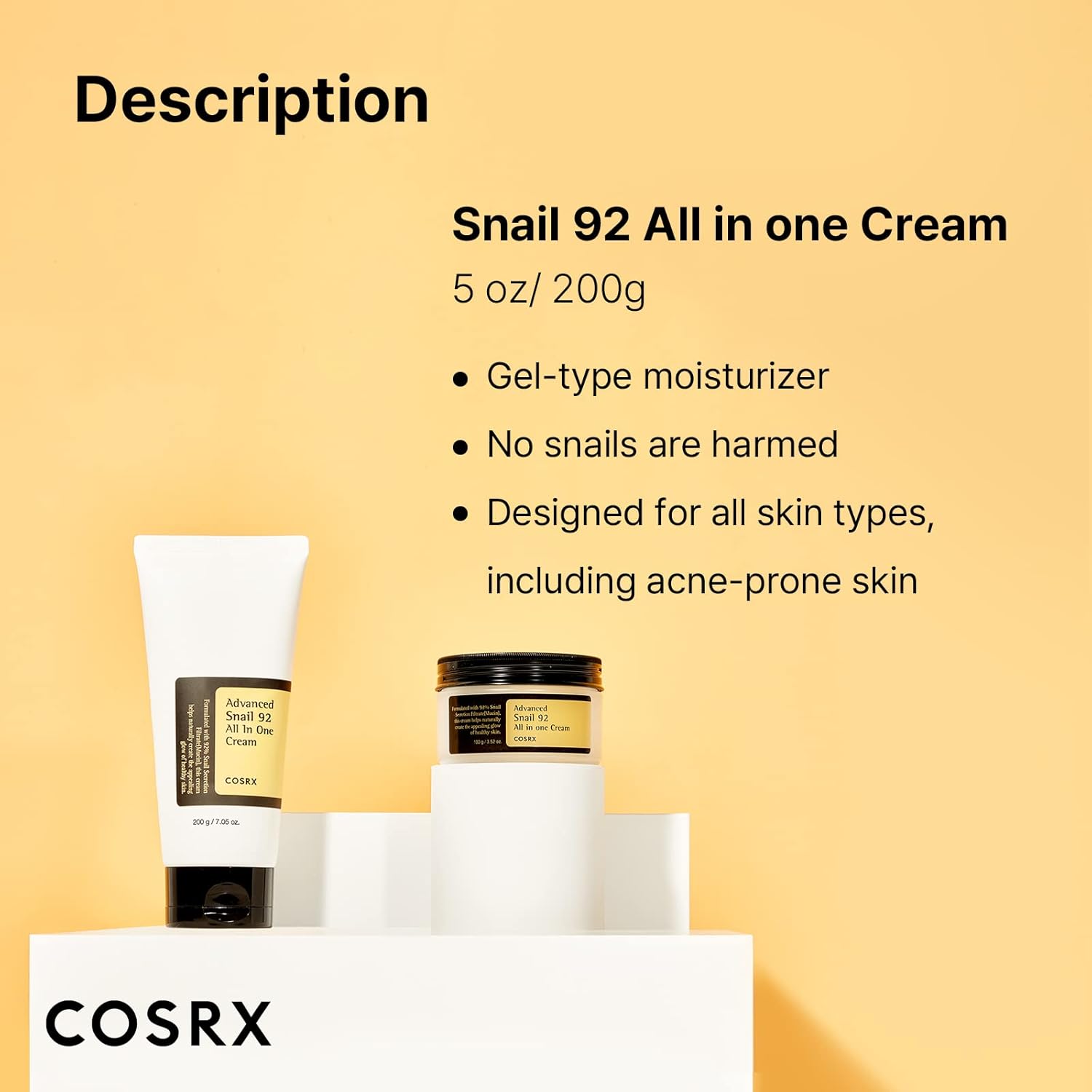 COSRX Advanced Snail 92% All in One Cream Tube 200g