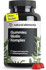 Biotin Haar Gummies - 120 vegane, zuckerfreie Gummibärchen mit 5000 μg