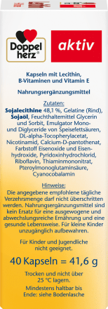 Lecithin + B-Vitamine Kapseln 40 St., 41,6 g