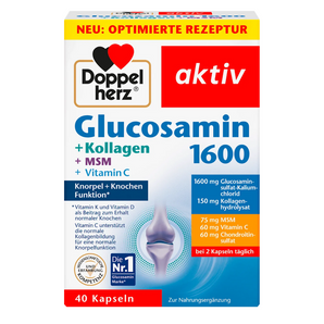 Glukosamin 1600 Kollagen MSM Vitamin C Kapslar 40 st, 45,2 g