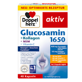Doppelherz Glucosamin 1600 Kollagen MSM Vitamin C Kapseln 40 St, 45,2 g - VivaVoss