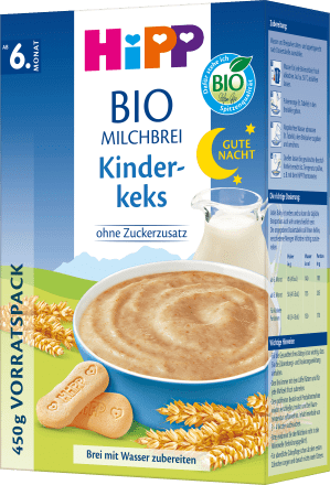 Abendbrei Milch Gute Nacht Bio Hafer Apfel ab dem 8.Monat, 450 g