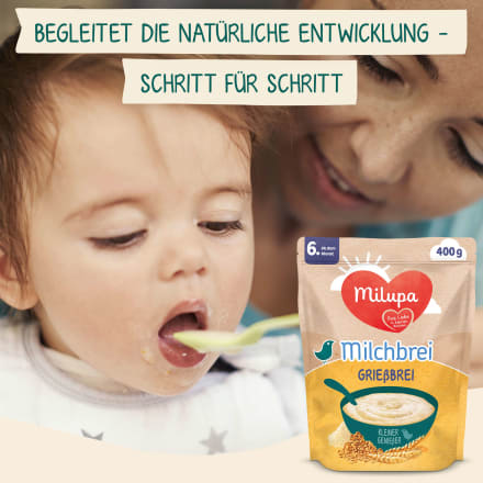 Milchbrei Grieß Miluvit ab dem 6. Monat, 400 g