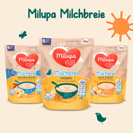 Milchbrei Grieß Miluvit ab dem 6. Monat, 400 g