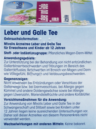 Arzneitee, Leber & galle Tee (12 Beutel), 21 g