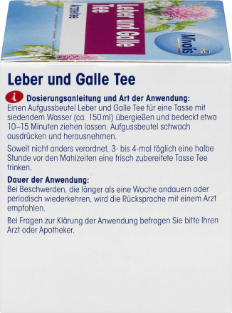 Arzneitee, Leber & galle Tee (12 Beutel), 21 g