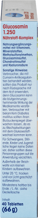 Glucosamin 1.250 Nährstoff-Komplex, 40 St., 66 g