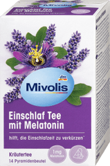 Kräutertee, Einschlaf Tee mit Melatonin (14 Beutel), 28 g