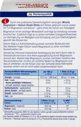 Magnesium + Kalium Direkt-Sticks 30 St, 112,5 g