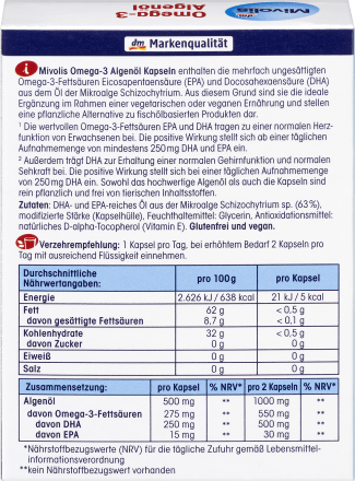 Omega-3 Algenöl, Kapseln 30 St., 30 St