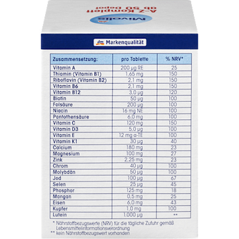 A-Z Komplett Depot ab 50, Tabletten, 100 St Mivolis