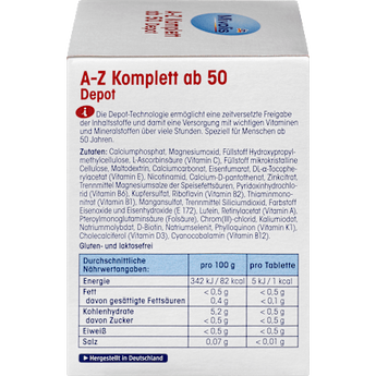 A-Z Komplett Depot ab 50, Tabletten, 100 St Mivolis