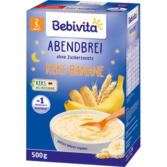 Abendbrei Milch Keks - Banane ab dem 5. Monat, 500 g - VivaVoss