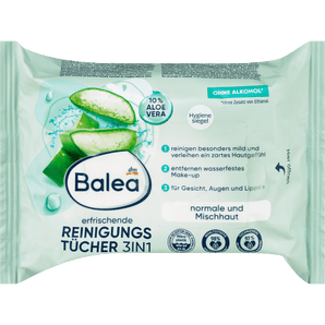 Abschminktücher 3in1 erfrischend, 25 St Gesichtsreinigung by Balea – Available at VivaVoss