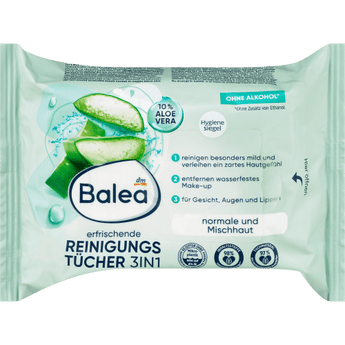 Abschminktücher 3in1 erfrischend, 25 St Gesichtsreinigung by Balea – Available at VivaVoss